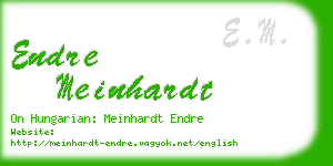 endre meinhardt business card